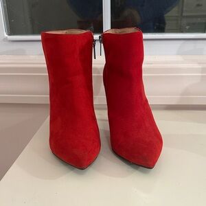 a new day Bright Red Ankle Booties